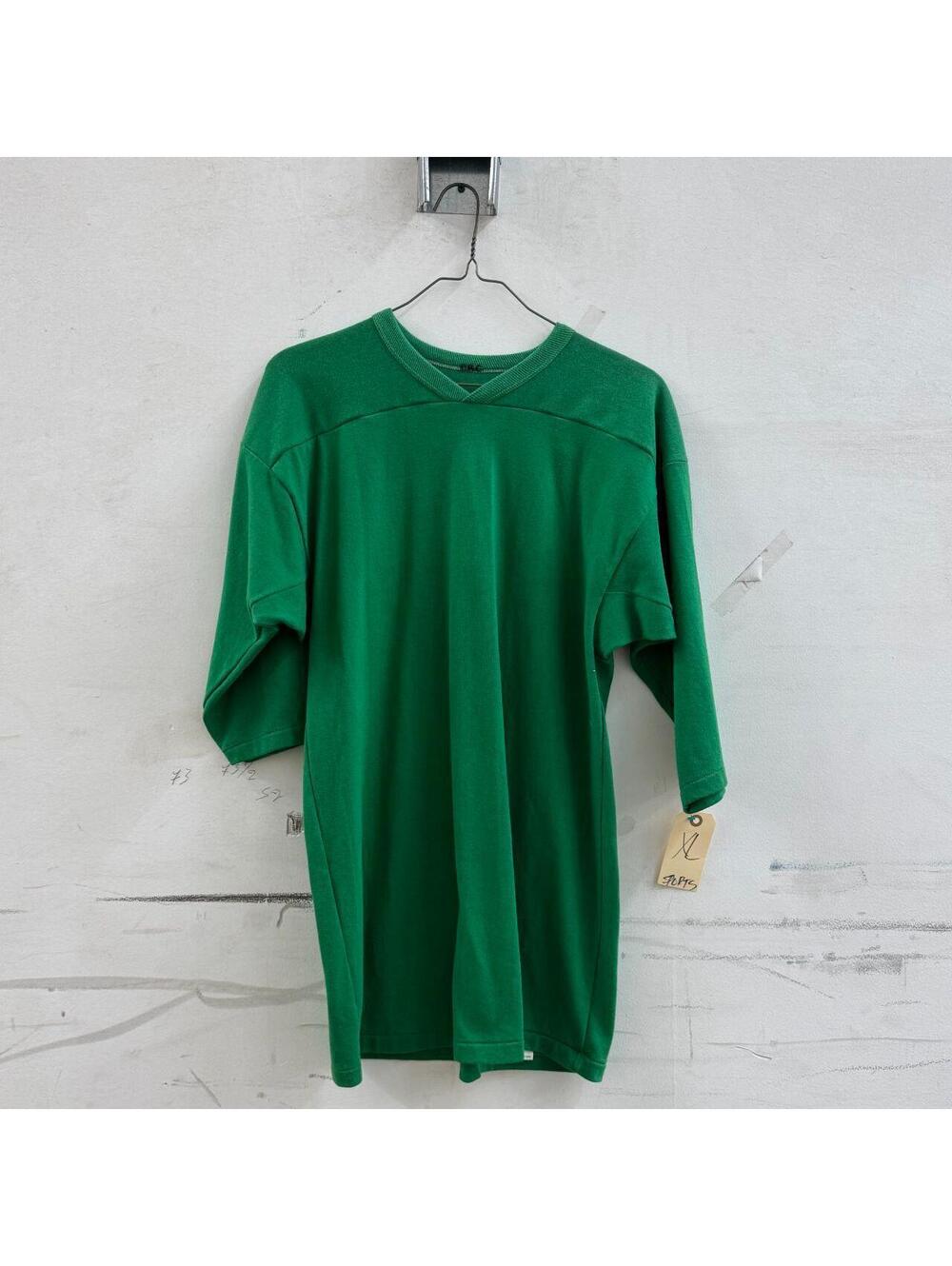 Vintage 1970s Russell Athletic Kelly Green Blank Football Practice Jersey
